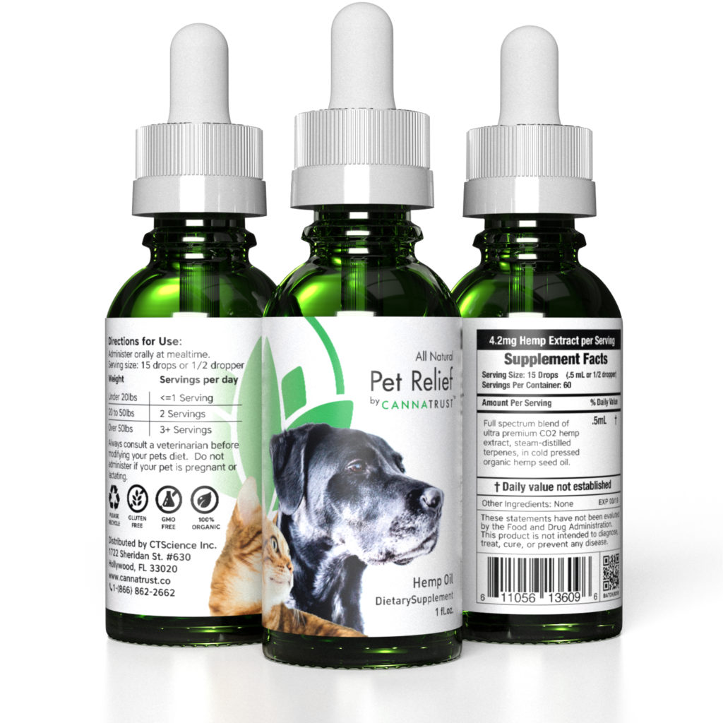 Pet Relief CBD Hemp Oil For Dogs And Cats | CannaTrust