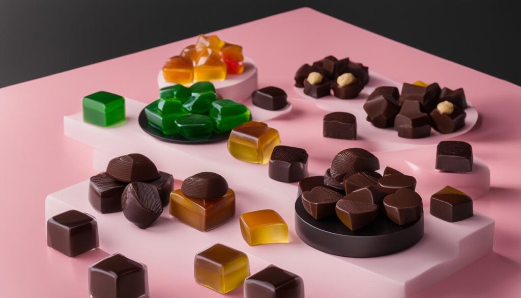 CBD-infused chocolates, beverages, and gummies